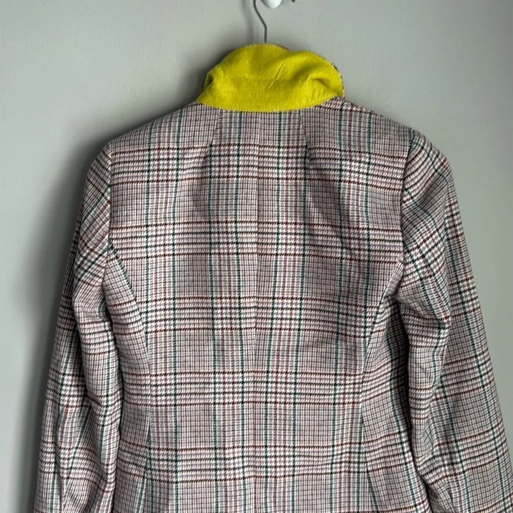 NEW J crew Parke blazer in ivory plaid Italian wool Size 0
